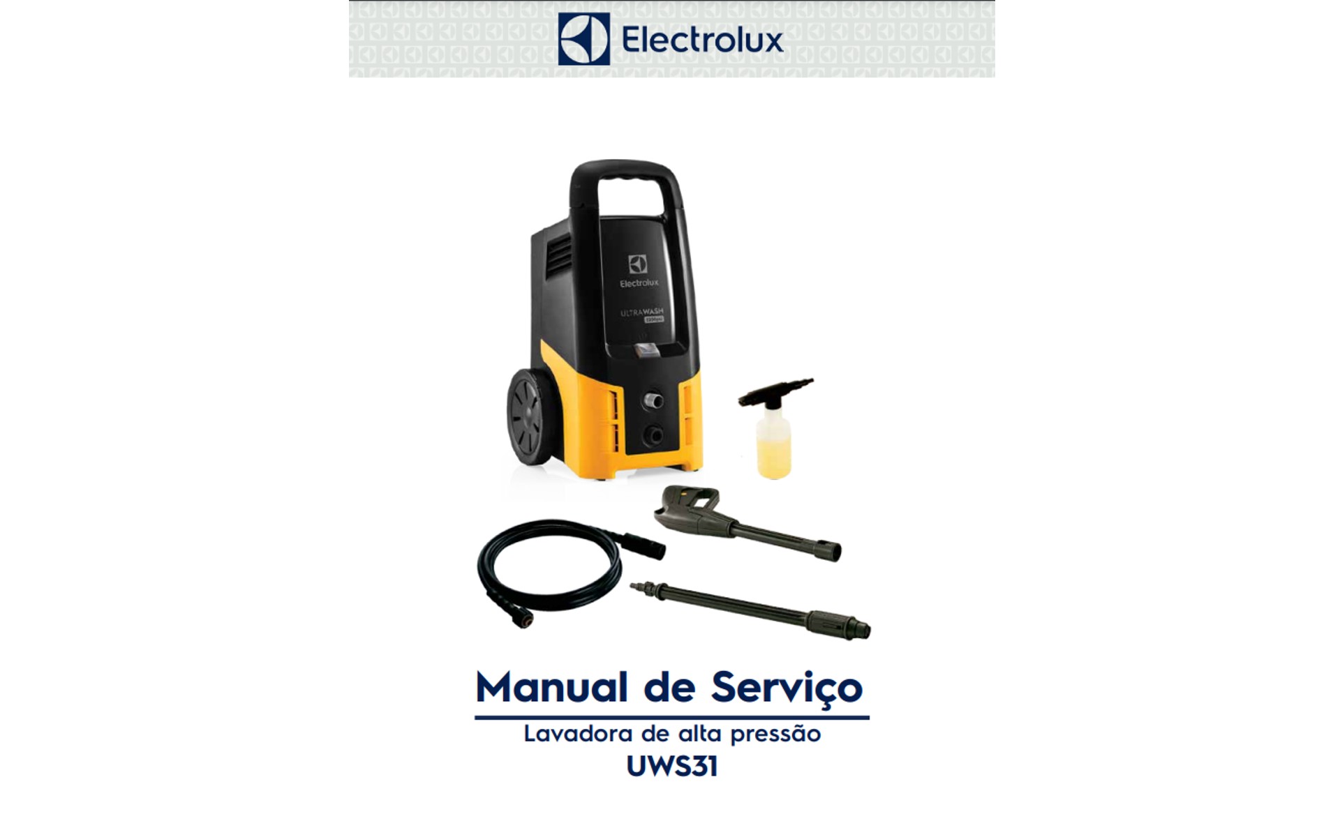 Manual de Serviços Lavadora de Alta Pressão UWS31 Ultra Wash