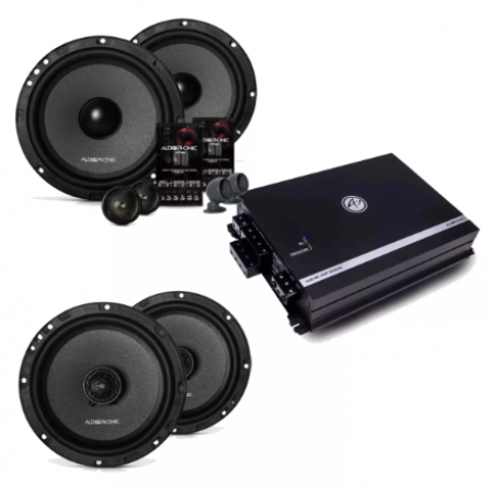 Audiophonic Kit 2 Vias Kc 6.3 + Coaxial Cb 650 V3 + Hp 5000