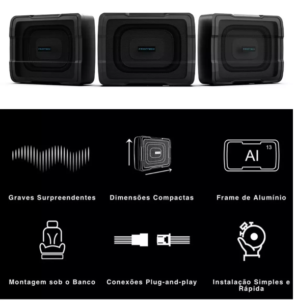 Caixa Amplificada Subwoofer FT-SW68 FRD2 Faaftech Ford