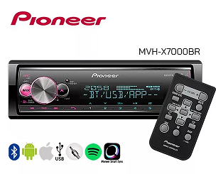 Som Automotivo Pioneer MVH X7000BR com USB e Bluetooth