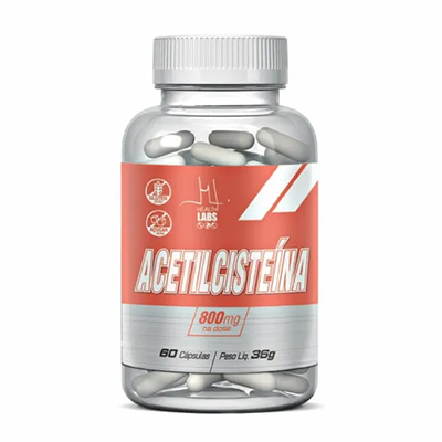Acetilcisteína 60 Cápsulas(600Mg Cada) Health Labs