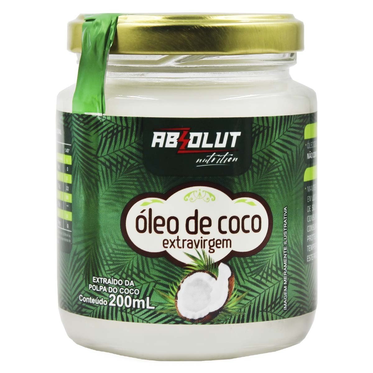 Óleo De Coco extravirgem 200Ml Absolut Nutrition