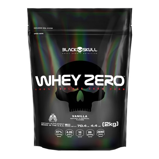 Refil Whey Zero 4,4 Lbs 2Kg-Black Skull