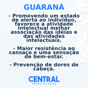 Guaraná 500mg - 120 cápsulas - Auxílio no Desempenho Físico, Energizante, Estado de Alerta, Atenção