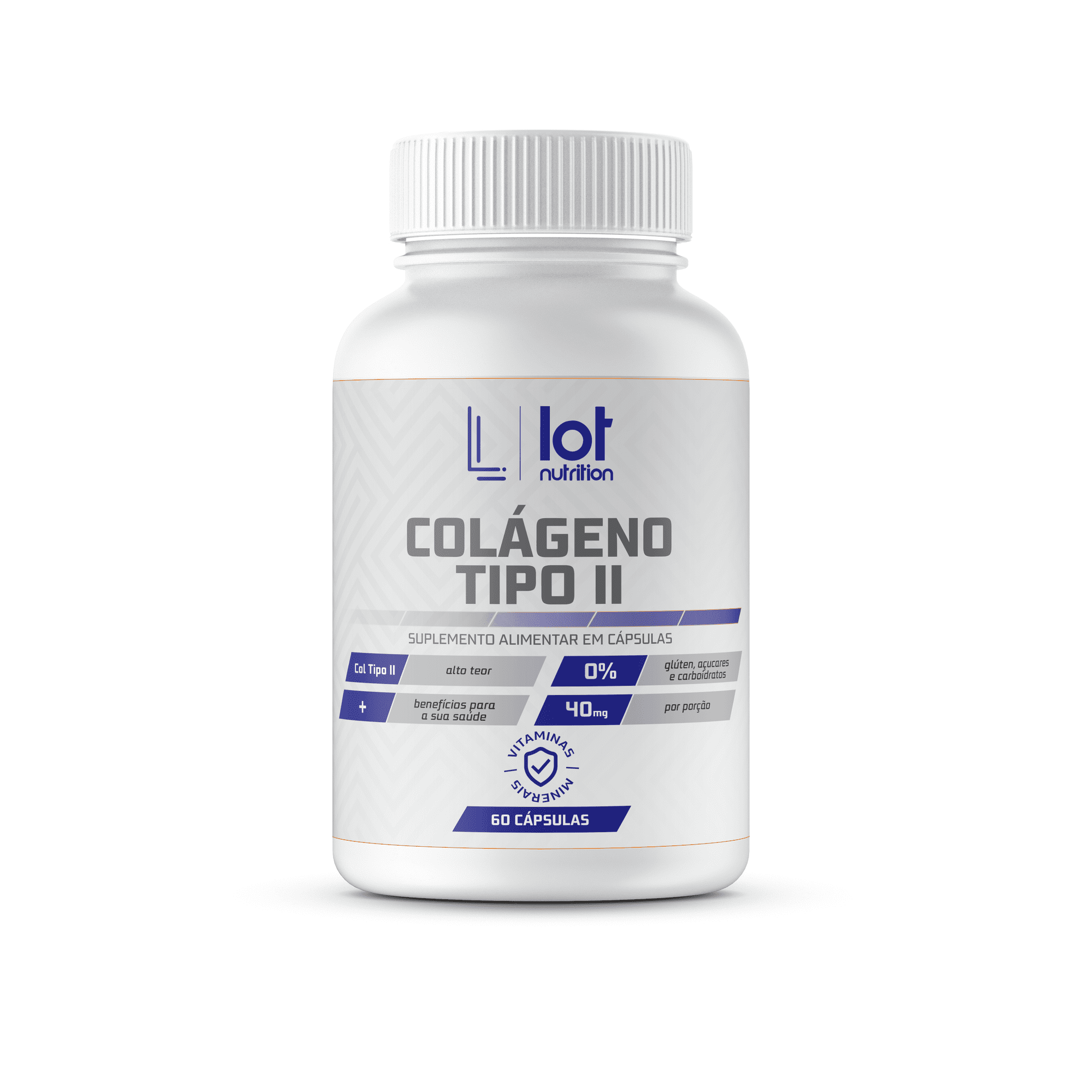 Colágeno tipo 2 40mg 60 cápsulas Lot Nutrition