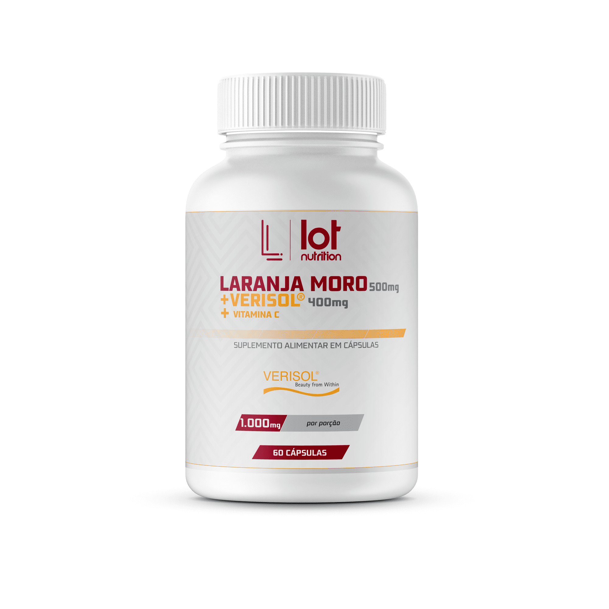 Laranja Moro 500mg + Verisol 400mg + Vitamina C 60 cápsulas Lot Nutrition
