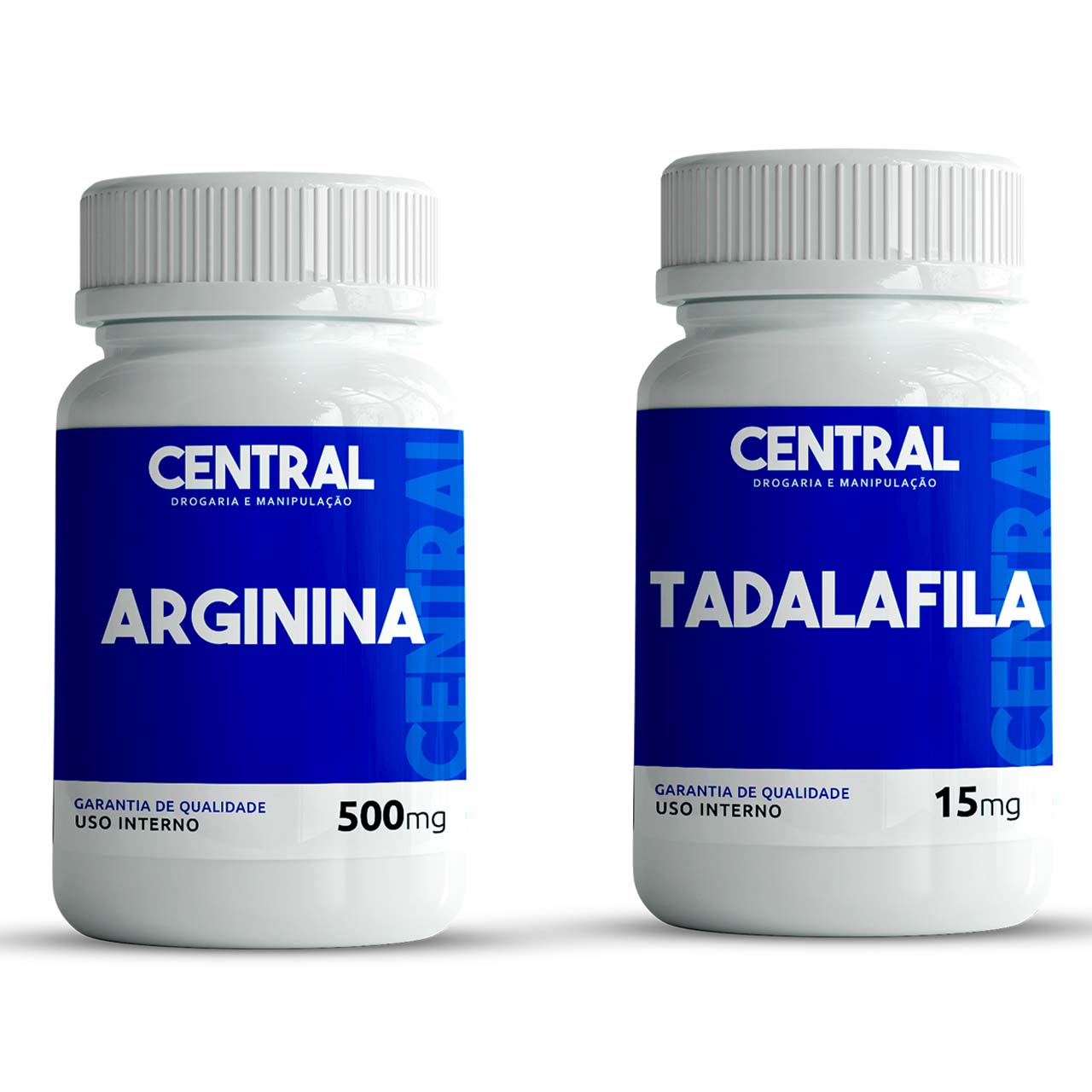 Tadalafila 15mg - 120 cápsulas + Arginina 500mg - 120 cápsulas