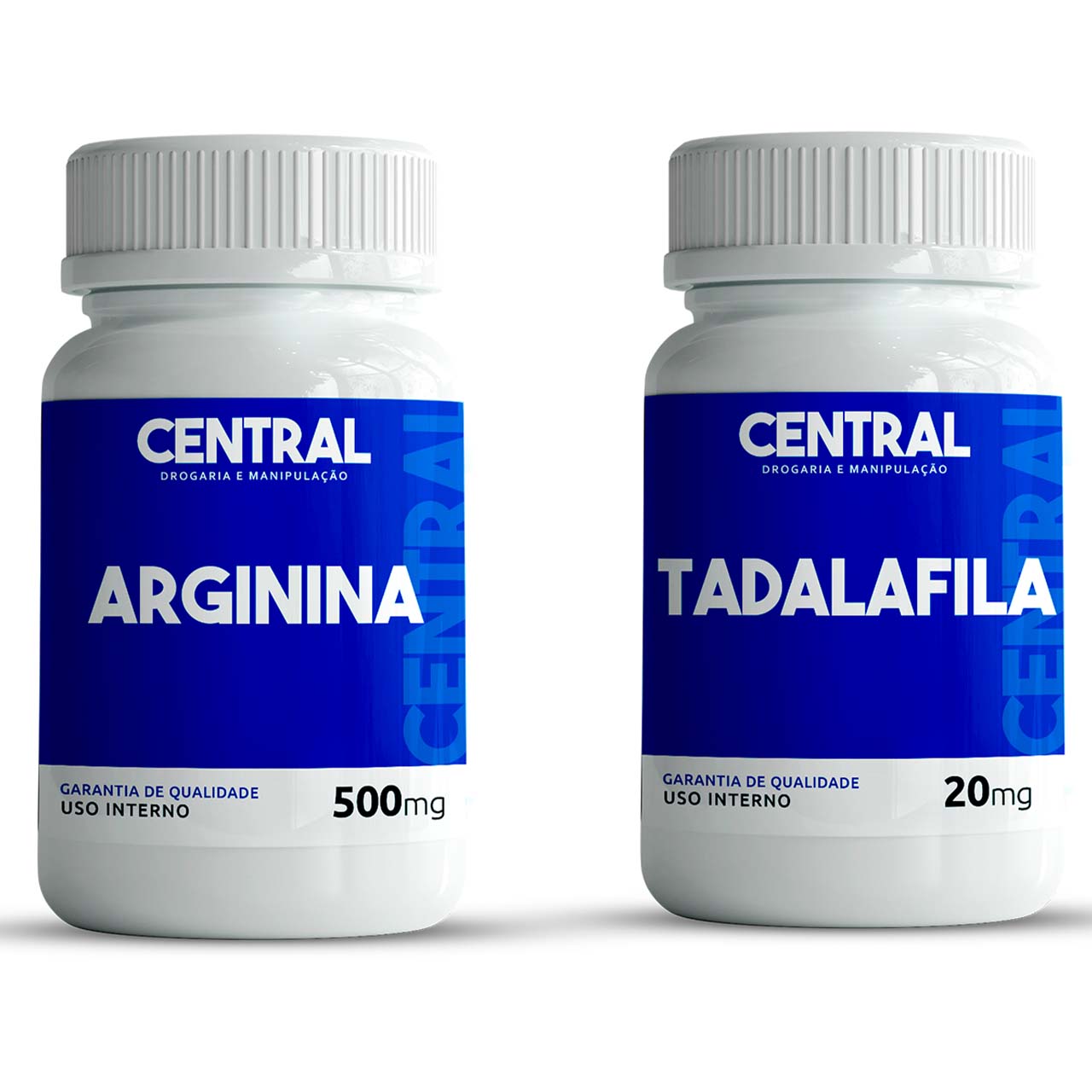 Tadalafila 20mg - 120 cápsulas + Arginina 500mg - 120 cápsulas
