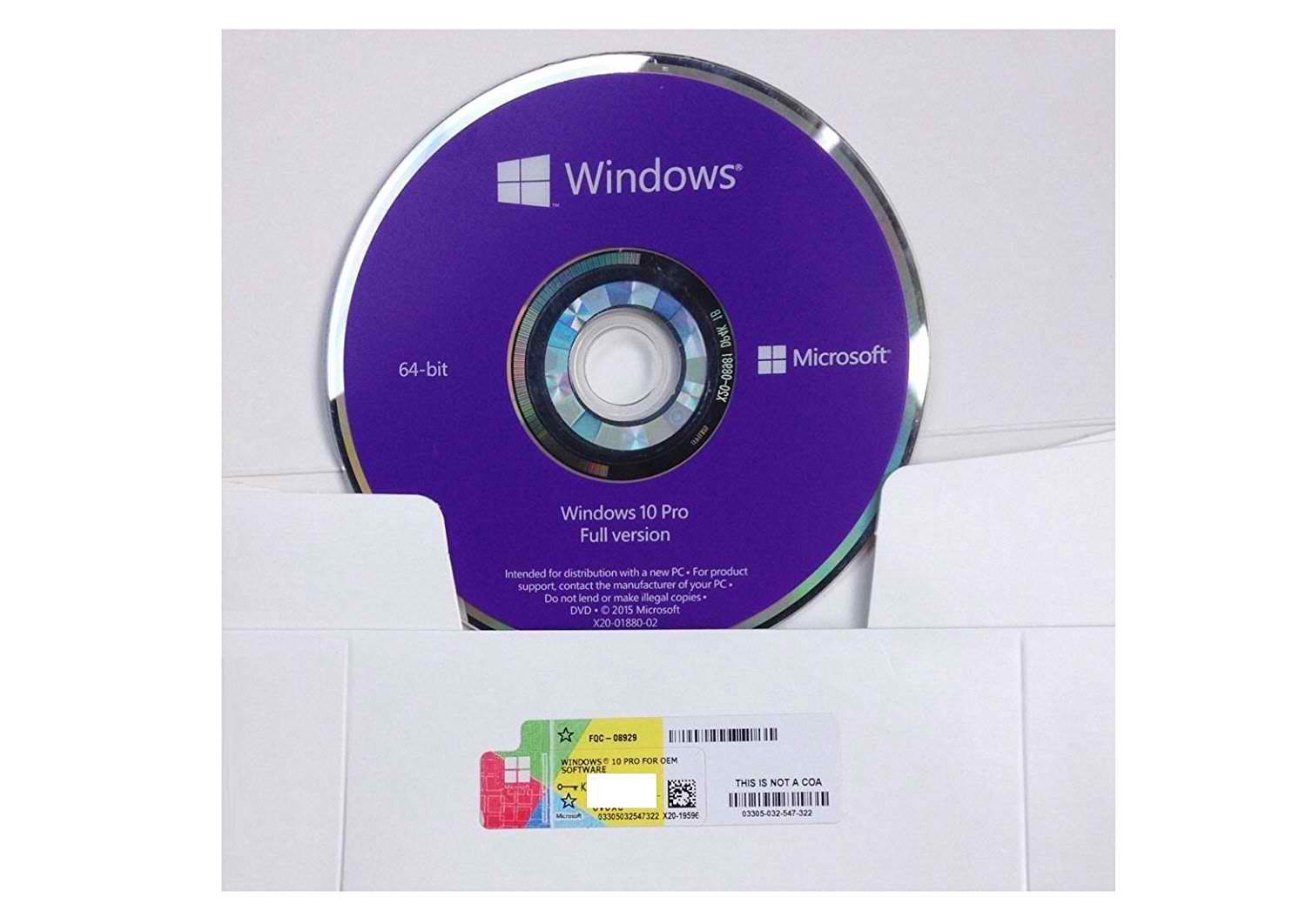 Windows 10 Pro DVD Original 32 64 bits com Licença Selo Coa Holográfico