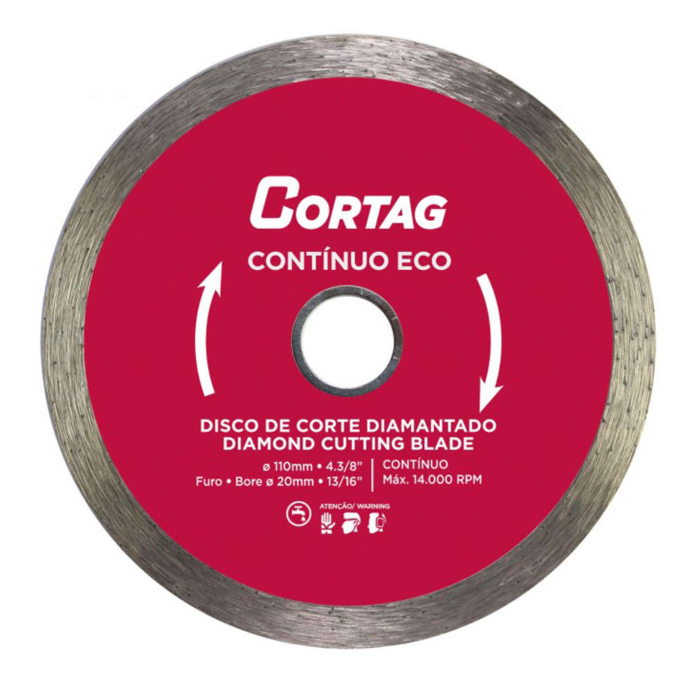 Disco Diamantado Contínuo Eco 110 x 20mm Cortag