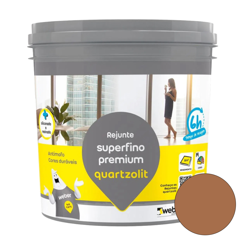 Rejunte Superfino Premium 2kg Marrom Canela Quartzolit
