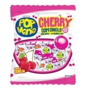 Pirulito Pop Mania Com Recheio Chiclete  Cherry (Cereja)