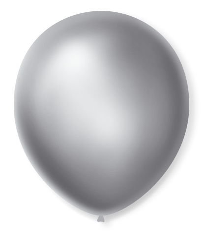 Balão São Roque Cintilante N°7 C/50un Prata