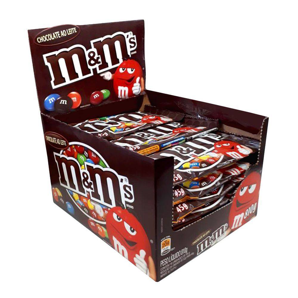 Chocolate Confeito M&ms Ao Leite 45gr C/18 - Mars