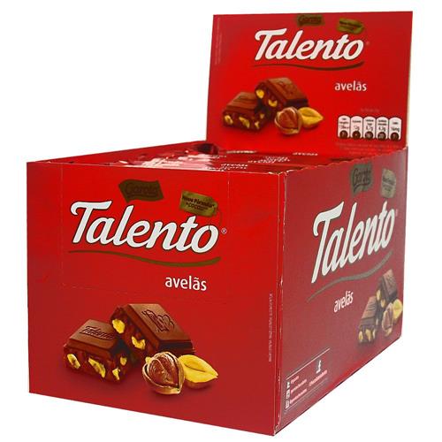 Chocolate Tablete Talento Vermelho Avelãs 90Gr C/12un - Garoto