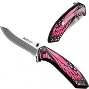 Canivete Importado Lâmina Lisa Pink Butterfly