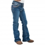 Calça Feminina Infantil Cowboys Jeans Country Bordada