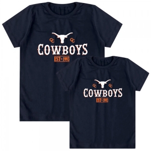 Camiseta Infantil Cowboys Pai e Filho TSCOWINF-PF-01