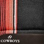 Manta Cowboys Modelo Americano Vermelho e Preto