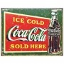 Placa Decorativa Importada de Metal Coca-Cola