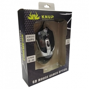 Mouse Gamer com fio Preto KP-MU004 Knup