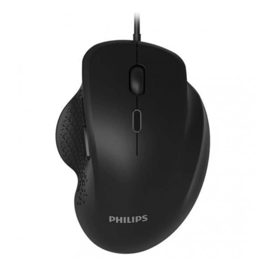 Mouse Wired  M444 6 Botões Preto USB Philips
