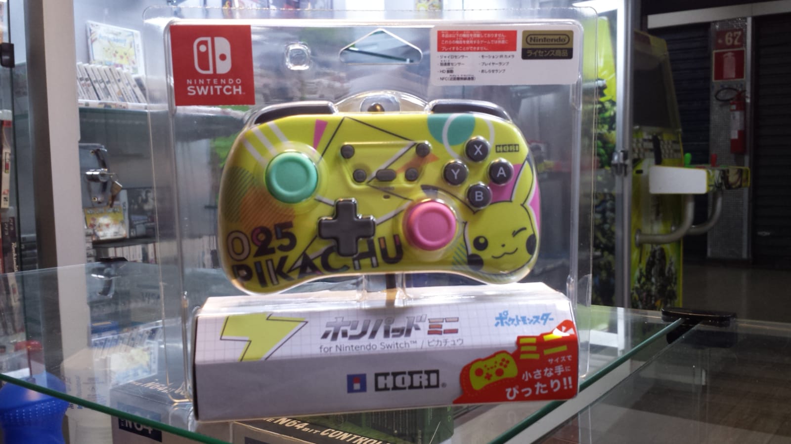 Controle Hori Mini Pad Pikachu para Nintendo Switch
