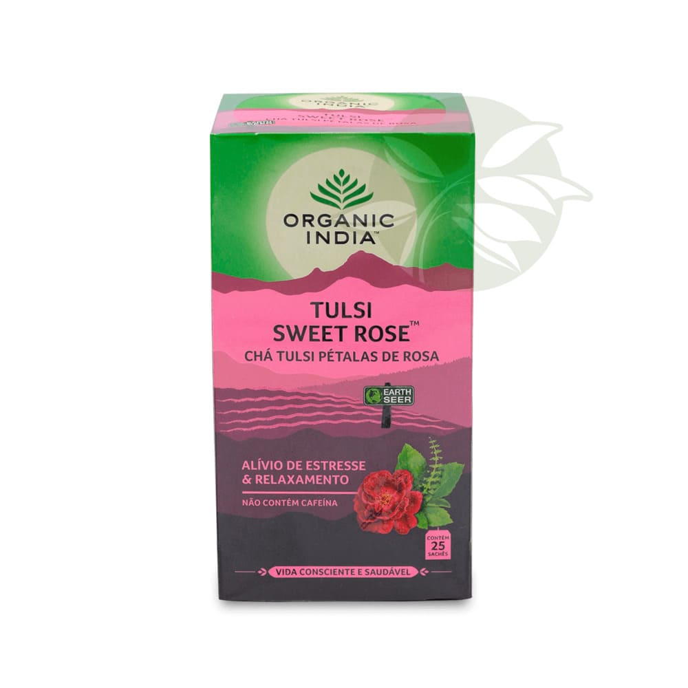 Chá Tulsi SWEET ROSE™ Pétalas de Rosa (25 sachês) - Organic India™