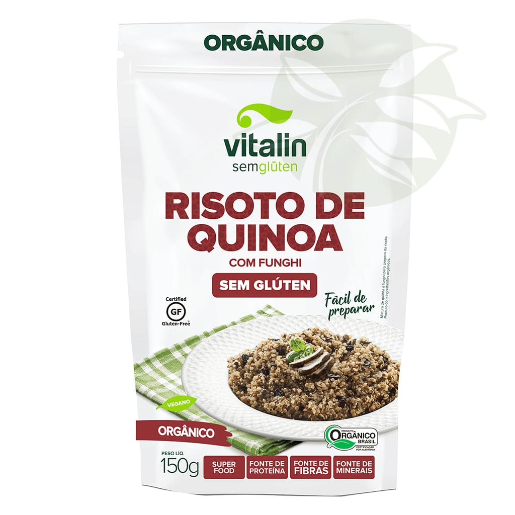 Risoto de Quinoa com Funghi Orgânico 150g - Vitalin  (Val. 02/05/22)