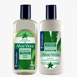 Shampoo e Condicionador Aloe Vera - 250ML - Kit 2 unidades