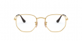 Armação Óculos de Grau Ray-Ban RB6448 2500 51 Hexagonal Dourado