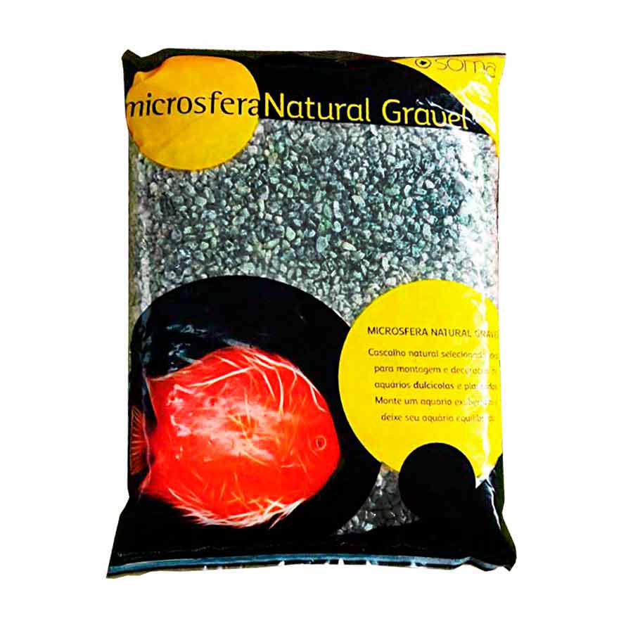 Substrato Microsfera Natural Gravel Soma Pebble Black (2-4mm) 5kg (53321)