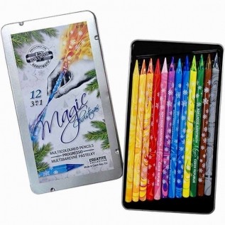 Estojo Lápis Integral Magic Multicolorido 12 cores Ref. 8772 koh-I-Noor