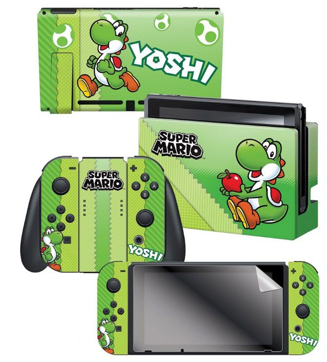 Adesivo Yoshi Com 3 Adesivos - Nintendo Switch 