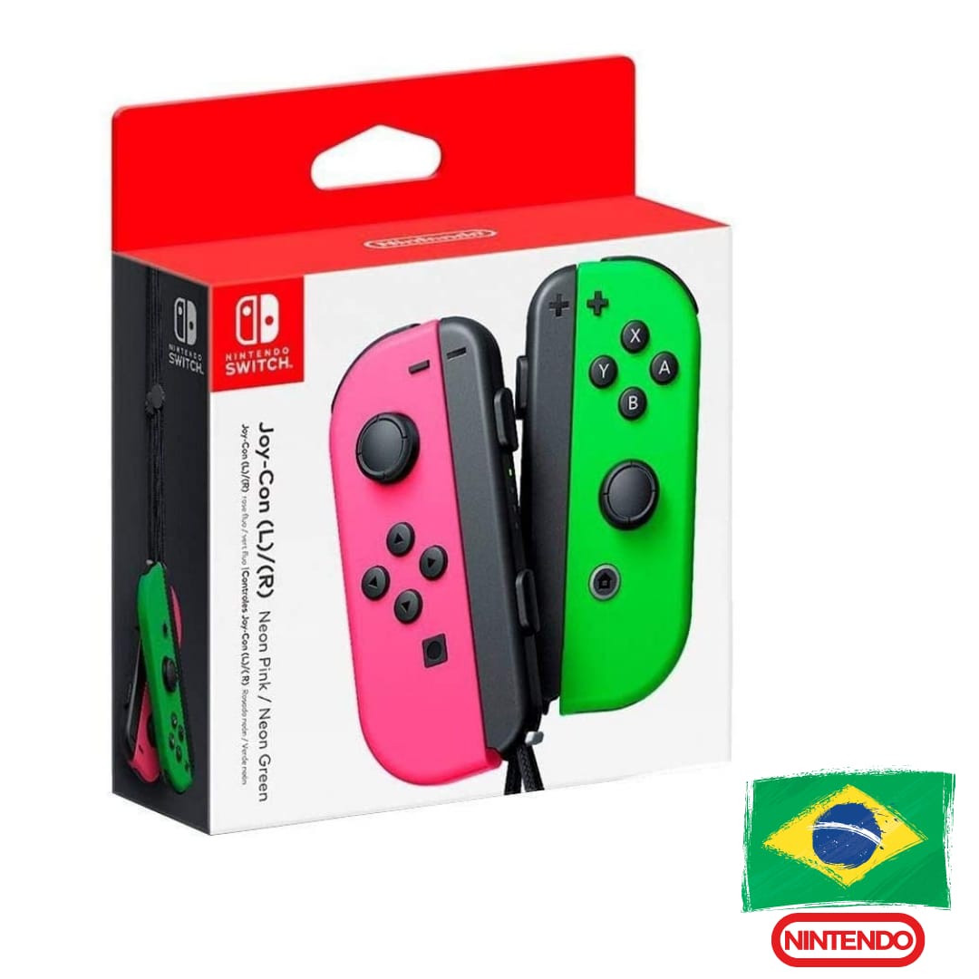 Controle Joy-Con Rosa/Verde - Nintendo Switch
