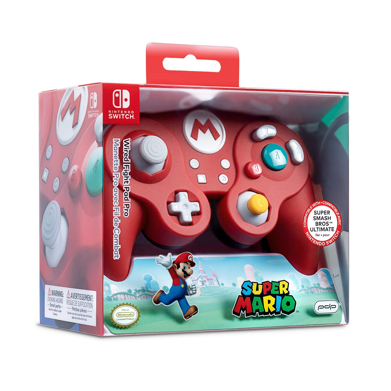 Controle Super Smash Bros Wired Fight Pad Pro Mario GameClube (Envio Internacional) - Nintendo Switch