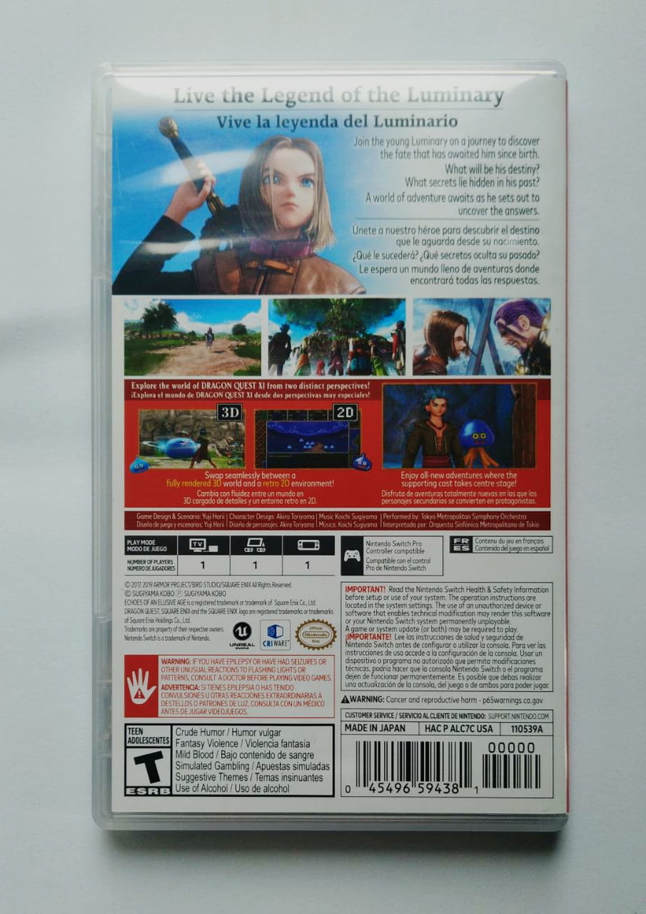 Dragon Quest XI S: Echoes of an Elusive Age - Definitive Edition - Nintendo Switch - Usado