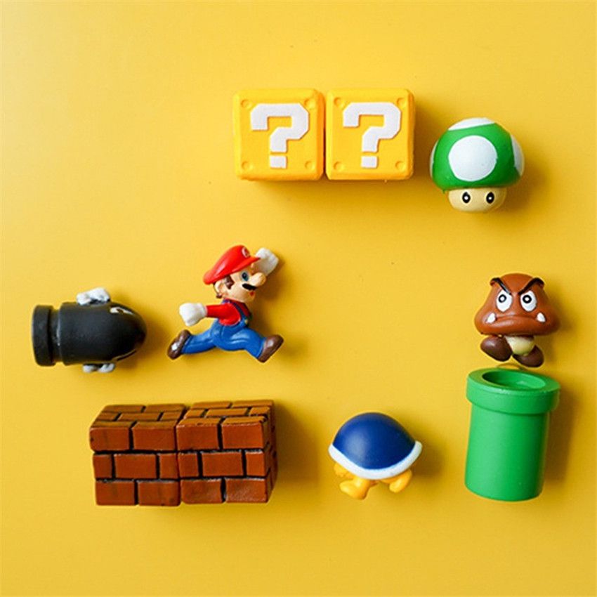Imãs 3D Super Mario 10 Unidades - Envio Internacional
