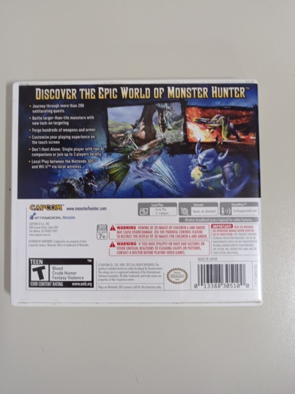 Monster Hunter 3 - USADO - Nintendo 3DS