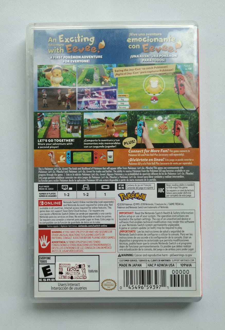 Pokémon: Let's Go Eevee - Nintendo Switch - Usado