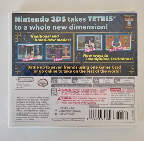 Tetris Axis - Nintendo 3DS - Usado
