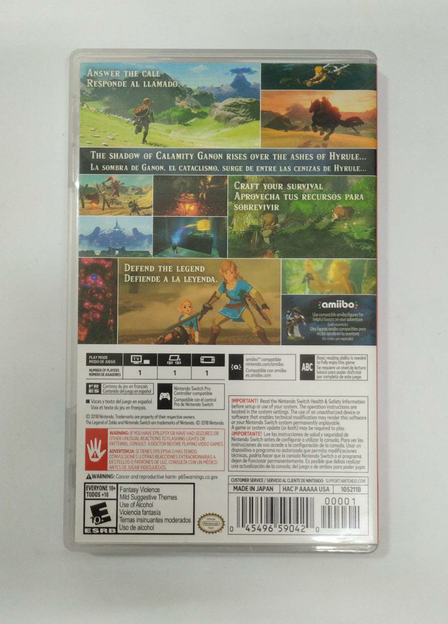 The Legend of Zelda: Breath of the Wild - Nintendo Switch - Usado