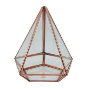 Terrário Pirâmide em cobre pentagonal G