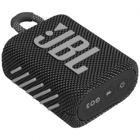Caixa de Som JBL GO3 Bluetooth 4,2W À Prova d'Agua e Poeira - JBLGO3BLK