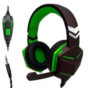 Fone Gamer Headset Verde Pc Ps4 Xbox One P2 Microfone Knup Kp-433