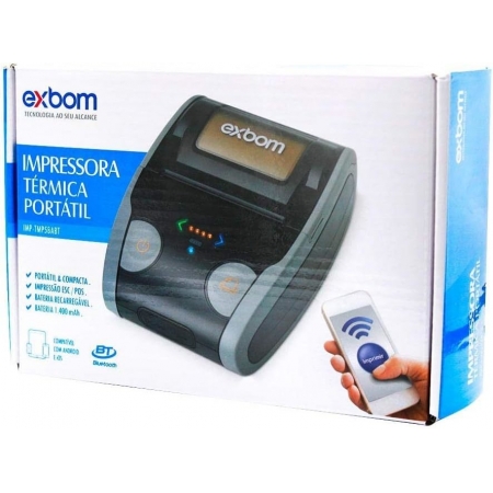 Mini Impressora Termica Portatil 58mm Bluetooth Bateria de Lition - Exbom