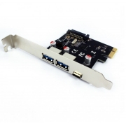 PLACA PCI-E USB 3.0 2 PORTAS 5GBPS 1 PORTA TIPO C 3.1 DP-33C DEX LOW PROFILE