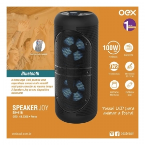 Caixa De Som Portátil Bluetooth 100w Usb Com Efeitos Led Tws