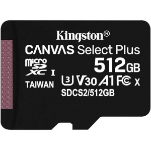 Cartao de Memoria Kingston 512gb Micro + Adapt Sd Classe 10 Canvas