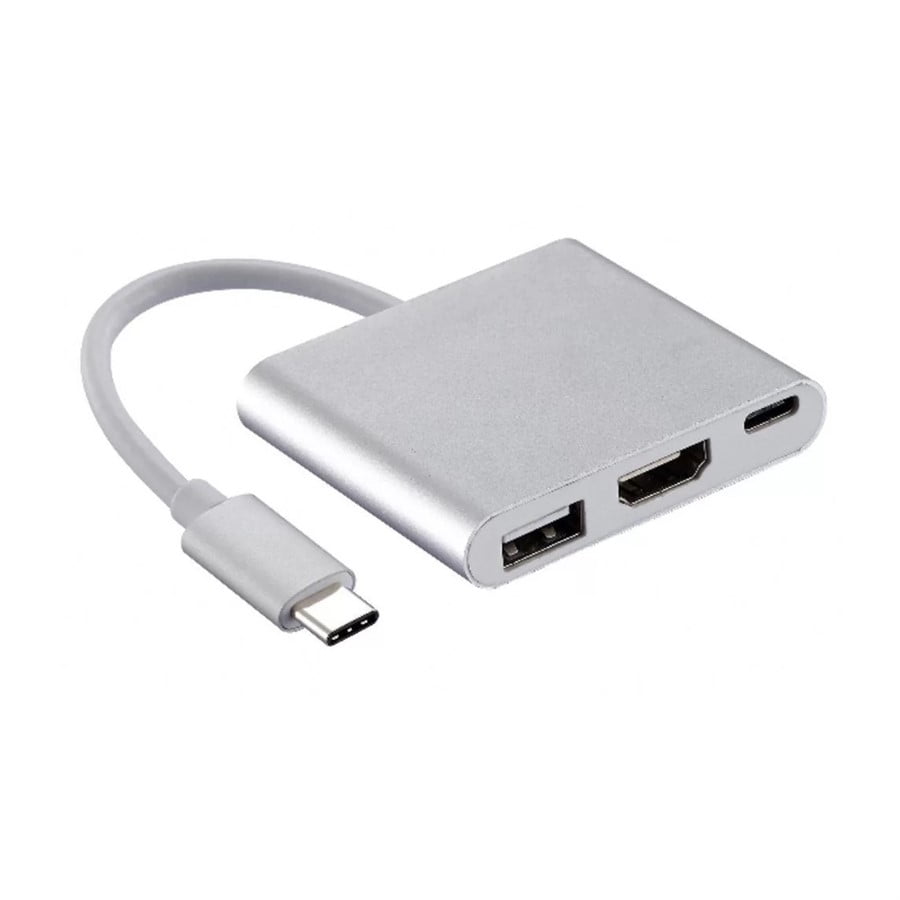 ADAPTADOR CONVERSOR USB C PARA HDMI, USB E USB C - TOMATE  MTC-7106